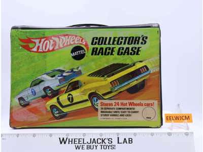 24 Car Collector's Race Case W/Tray Hot Wheels 1969 Mattel Vintage Storage Case