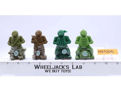 Lot of 4 Character Gum Candy Containers Teenage Mutant Ninja Turtles 1991 Topps