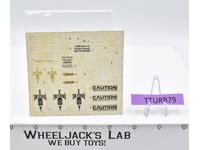 Destro's Dominator NEW UNUSED Decal Sticker Sheet G.I. Joe 1990 Hasbro Vintage