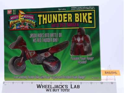 Thunder Bike W/Red Ranger MMPR Power Rangers 1994 Bandai Action Figure Vehicle
