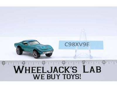 Custom Corvette Aqua 1968 Redline Hot Wheels Mattel Vintage RL