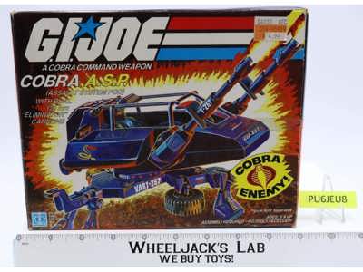 Cobra A.S.P. 100% Complete W/Box G.I. Joe 1984 Hasbro Action Figure Vehicle