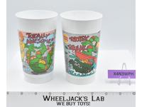 TMNT Burger King Ex Cup Lot of 2 1990 Mirage Studios