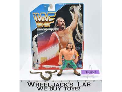 Jake The Snake Roberts W/CARDBACK 1990 WWF Wrestling Hasbro Action Figures