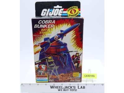 Cobra Bunker 100% Complete W/Box GI Joe 1986 Hasbro Vintage Action Figure