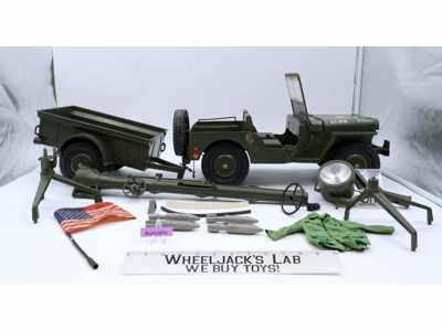 Combat Jeep 7000 W/ Trailer GI Joe 1965 Vintage Vehicle Action Figure
