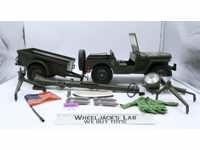 Combat Jeep 7000 W/ Trailer GI Joe 1965 Vintage Vehicle Action Figure