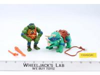 Cave Turtle Leo W/ Dingy Dino Teenage Mutant Ninja Turtles TMNT 1992 Playmates