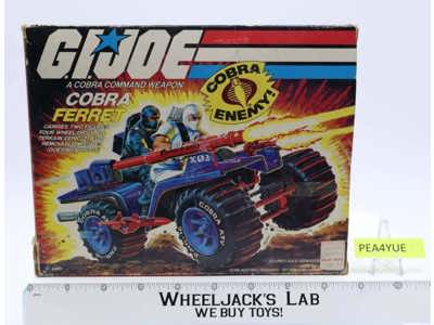 Cobra Ferret 100% Complete W/ Box G.I. Joe 1985 Hasbro Action Figure Vehicle