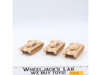 Lot of 3 Tan US Sherman Tanks WWII Plastic Toy Soldiers Unbranded 5.5" Long
