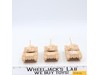 Lot of 3 Tan US Sherman Tanks WWII Plastic Toy Soldiers Unbranded 5.5" Long