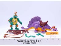 Cave Turtle Mike W/ Silly Stegosaurus Complete TMNT 1993 Vintage Playmates