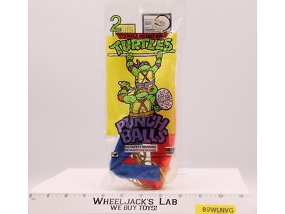 Punch Balls Balloons Teenage Mutant Ninja Turtles 1989 Blue Bird NEW SEALED