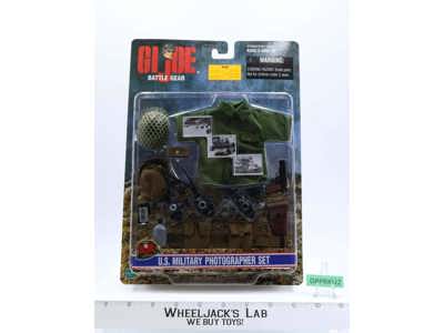 U.S. Military Photographer Set GI Joe 12" Hasbro MOSC 1999 Battle Gear NEW