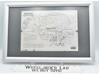 Teenage Mutant Ninja Turtles Blueprint ONLY 1991 Blimp Detachable Glider #5020-2