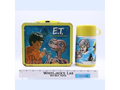 E.T. The Extra-Terrestrial Metal Lunch Box 1982 Aladdin Industries w/ THERMOS