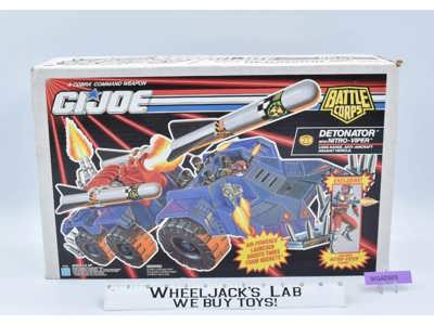 Detonator W/ Nitro Viper UNUSED 100% Complete W/Box G.I Joe 1992 Hasbro Vehicle