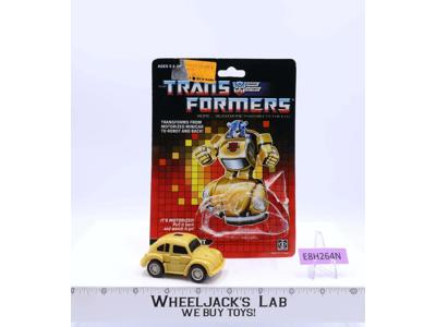 Goldbug 100% Complete W/CARDBACK & BUBBLE NR MINT G1 Transformers Vintage