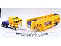Semi Truck Trailer Car Transporter Hauler Hot Wheels 1986 Mattel Carry Case