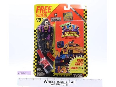 Junkman + VHS Video The Incredible Crash Dummies 1992 Tyco Figure NEW SEALED