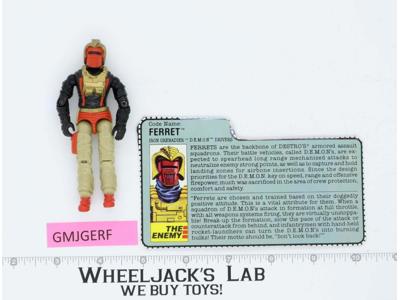 Ferret V1 100% Complete 1988 G.I. Joe Hasbro Vintage Action Figure