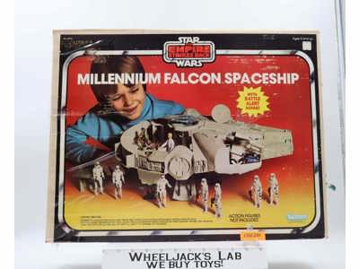 Millennium Falcon WORKS 100% Complete W/Box Star Wars 1979 Kenner Vehicle