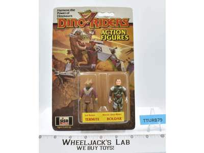 Termite & Boldar Dino Riders English Siso 1989 Tyco NEW MOSC SEALED