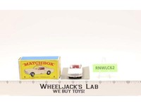 Ford Mustang 8 Lesney Matchbox Series 1960's Made In England RARE WHITE