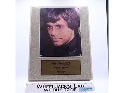 Luke Skywalker Star Wars ROTJ Mark Hamill AUTOGRAPHED Plaque 498/1000