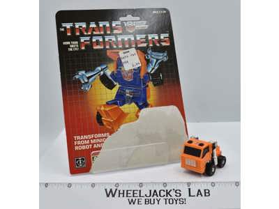 Huffer 100% Complete W/CARDBACK 1984 Vintage G1 Transformers