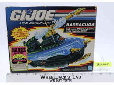 Barracuda 100% Complete W/Box GI Joe 1991 Hasbro Vintage Action Figure Vehicle