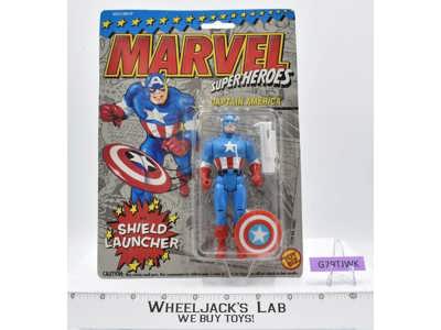 Captain America Shield Launcher Marvel Super Heroes MOSC 1990 Toybiz