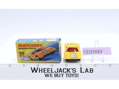 Lamborghini Countach No 27 Lesney Superfast Matchbox 1973 W/Box England Vintage