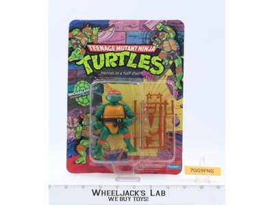 Michaelangelo Teenage Mutant Ninja Turtles TMNT 10 BACK 1988 Playmates NEW MOSC