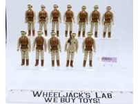 Lot of 12 Hoth Rebel Soldiers + Rebel Commander Star Wars 1980s Kenner Figures