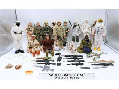 Lot of 14 G.I. Joe 12" Action Figures + Accessories 1990's Hasbro