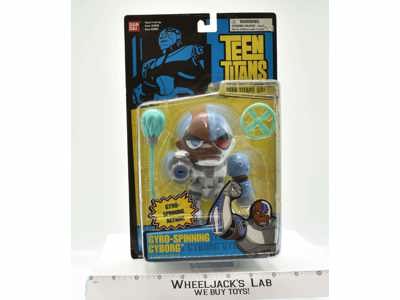 Gyro-Spinning Cyborg MOSC NEW Teen Titans 2004 Bandai DC Super Heroes Figure