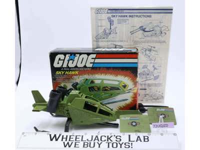 Sky Hawk 100% Complete W/Box GI Joe 1984 Hasbro Vintage Action Figure Vehicle