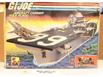 USS Flagg Aircraft Carrier W Box 1985 Vintage GI Joe Action Figure Playset