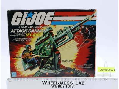 Flak Attack Cannon 100% Complete W/Box GI Joe 1982 Hasbro Vintage Action Figure