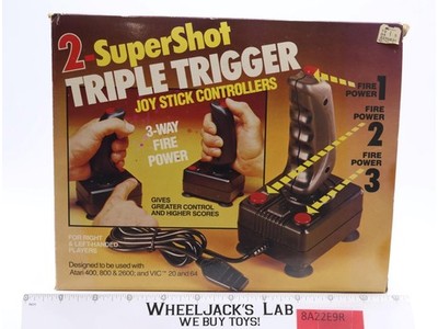 2-SuperShot Triple Trigger Joy Stick Controller Game Accessory Atari NEW