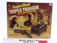 2-SuperShot Triple Trigger Joy Stick Controller Game Accessory Atari NEW