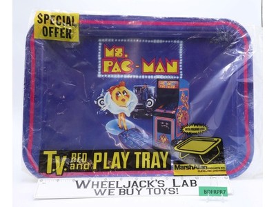 Metal TV Bed and Play Tray Lap Dinner Tray Ms. Pac-Man MarshAllen NEW SEALED