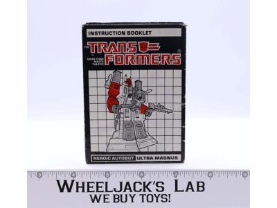 Ultra Magnus Instruction Booklet Manual 1986 G1 Transformers Vintage