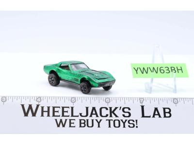 Custom Corvette Green 1968 Redline Hot Wheels Mattel Vintage RL