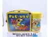 Pac-Man Yellow Metal Lunchbox w/ Thermos Mug 1980 Aladdin Midway Vintage W/ TAGS