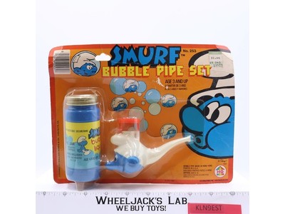No.253 Smurf Bubble Pipe Set The Smurfs 1981 HG Toys Peyo Vintage NEW SEALED