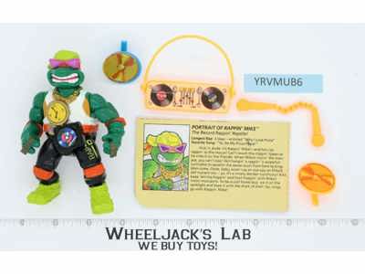 Rappin' Mike 100% Complete Teenage Mutant Ninja Turtle TMNT Playmates 1991
