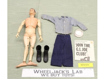 Action Sailor Painted Head Brown 12" GI Joe 1964 Hasbro Vintage