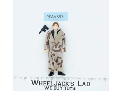 Han Solo Trench Coat 100% Complete Star Wars ROTJ 1983 Vintage Kenner NO REPRO